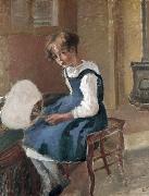Camille Pissarro, Jeanne Holding a Fan